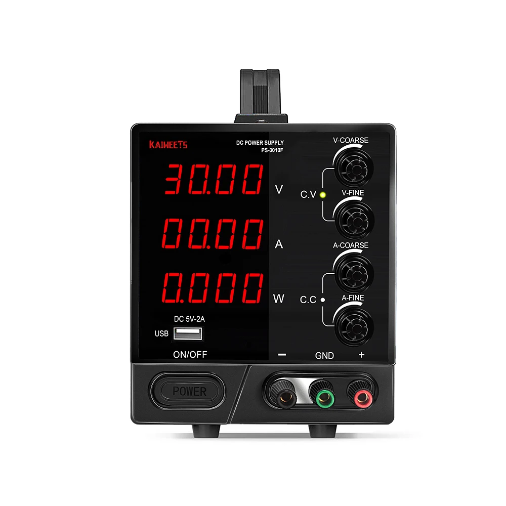 DC Power Supply Variable 30V 2A Adjustable 110V Regulated Digital Display 