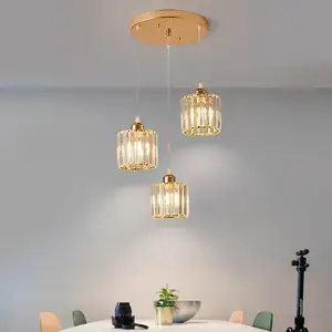 Restaurant Bedside Hanging Pendant Lamp Crystal Chandelier for Dining Living Room Decoration