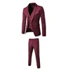 Red suit vest and trousers