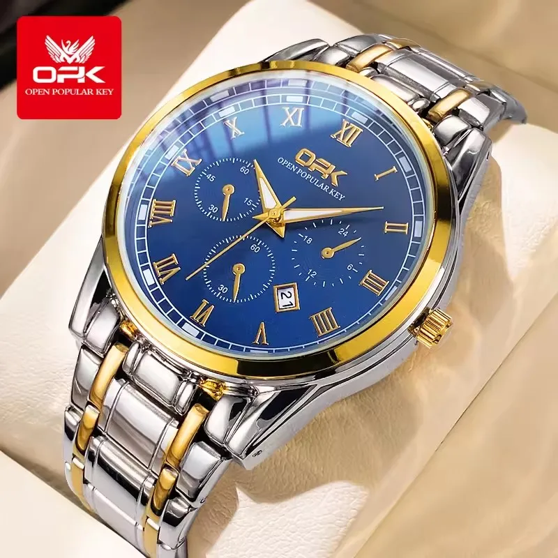 OPK 8119 Men's Luxury Quartz Wristwatch - Waterproof & Luminous