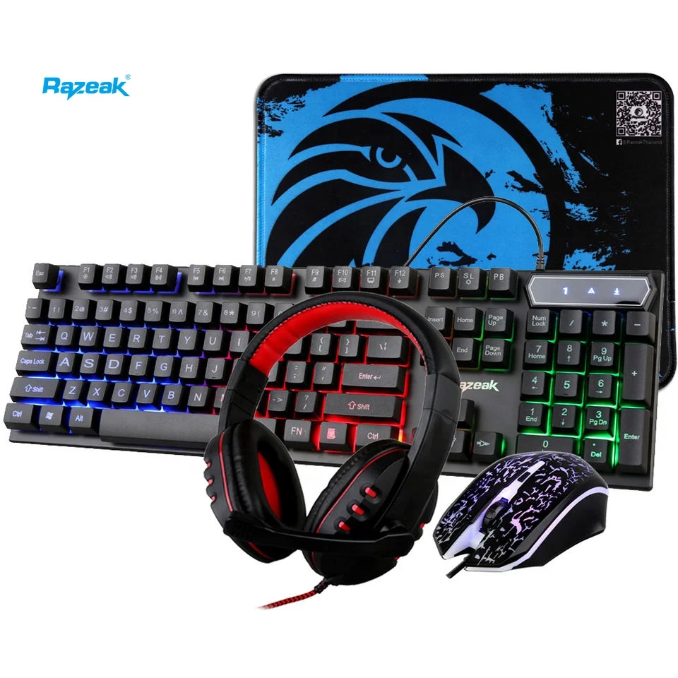 Ergonomic Rgb Backlight Mechanical Gaming Keyboard Mouse Combos With ...