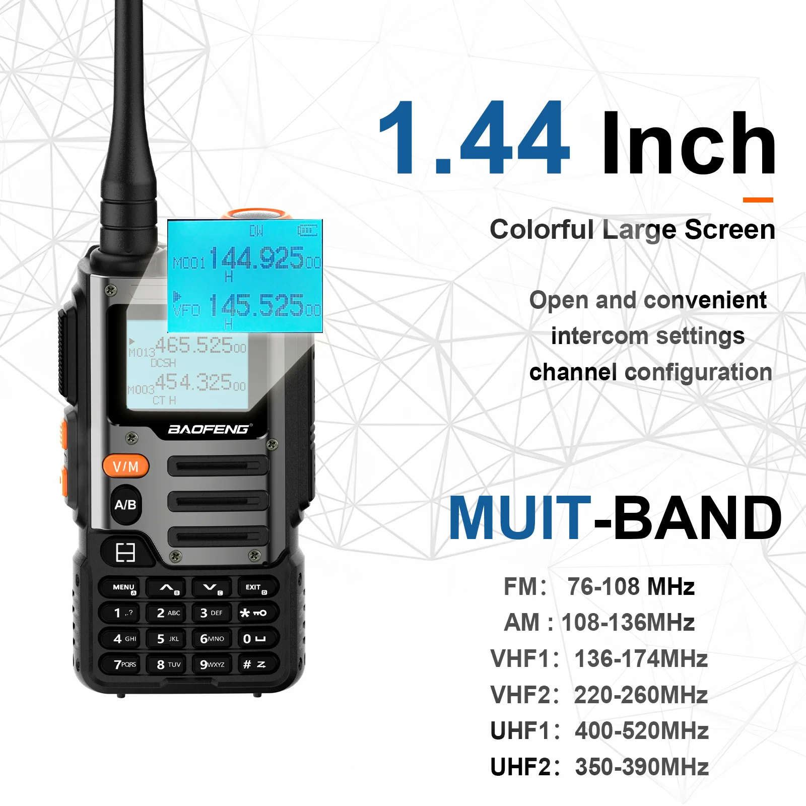 Baofeng Handheld GMRS Woki Toki UV K68 Telsiz UVK68 Full Band Type-C Charging UV-K68 Baofeng Walkie Talkie Long Range K6