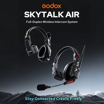GODOX SKYTALK AIR 4S Full-Duplex Wireless Intercom System Portable Headsets Microphone Expanded Team Talk for 4 Users detail image