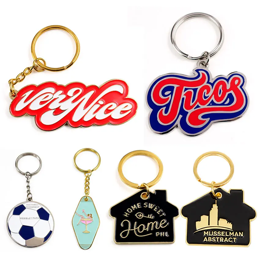 Personalized Custom Metal Keyrings Make Your Company logo Die Cast Metal Key Chains Keychain Maker