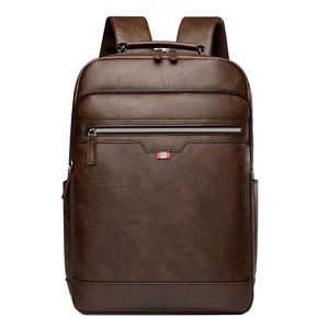 custom logo Remoid Fashion Waterproof Pu Custom logo Zipper Handbag Outdoor Travel Business School 15.6 Inch Unisex Laptop Bag Backpack