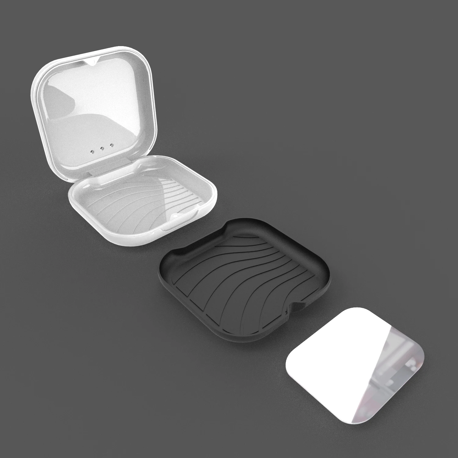 Newish Denture Box Customizable Logo Invisible Storage Box Plastic Orthodontic Aligner Retainer case Aligner Dental Denture Box