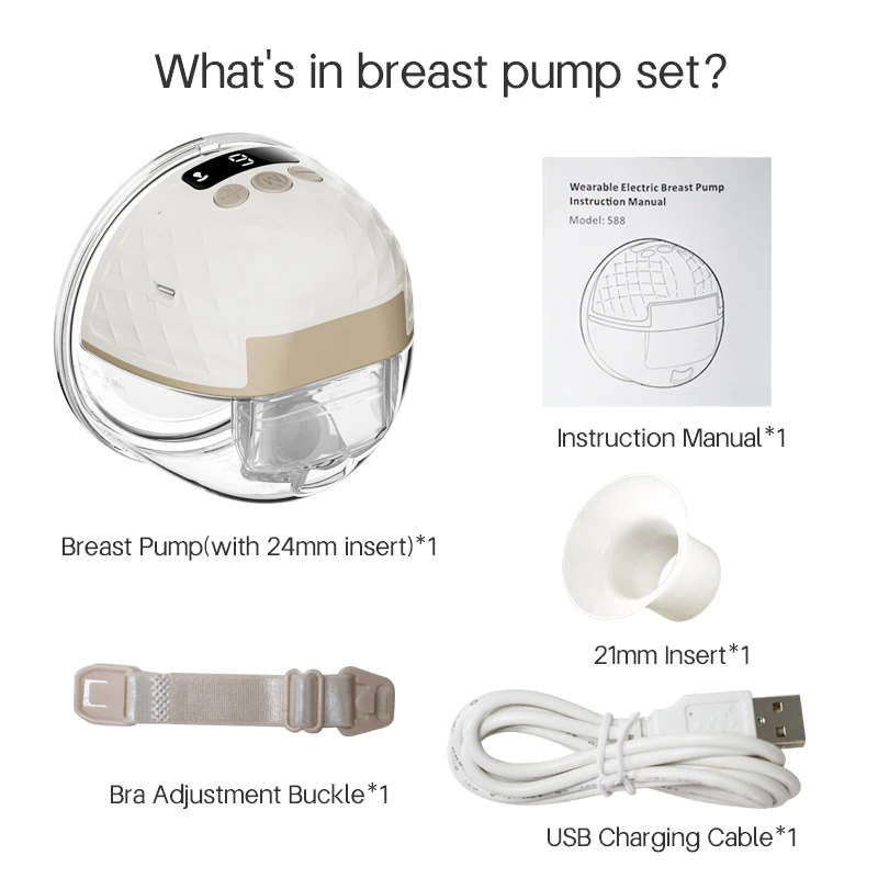Anly Kiss 2 PCS/LOT Hands Free Breast Pump Collection Cup