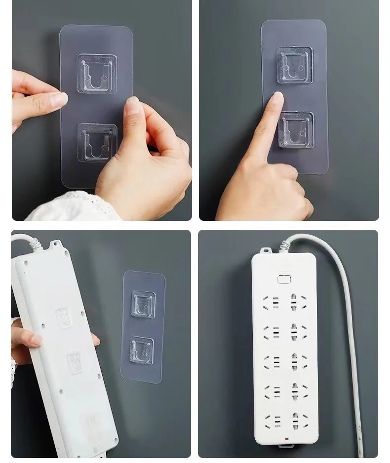 Набір універсальних настінних клейких кріплень 5 пар | Без свердління, багаторазові, навантаження до 10 кг