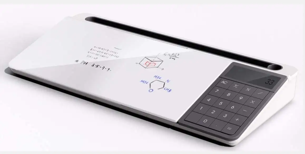 Desktop Glass Dry Erase Computer Desk Pad Writing Whiteboard  Note Board Led With Calculator for Home Office