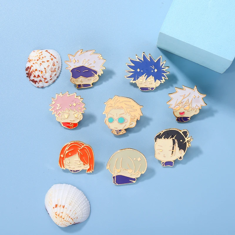 Chibi Enamel Pin Examples Jujutsu Kaisen Chibi Enamel Pins - Gojo Satoru & Yuji Itadori Anime ...