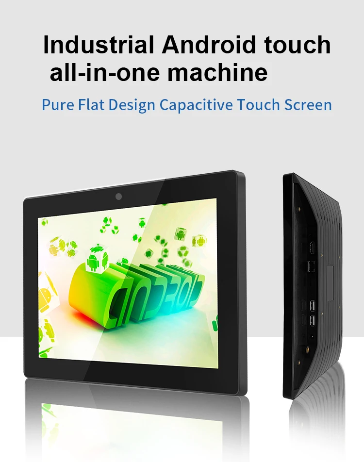 10.1 Inch IP65 Pure Flat Industrial Capacitive Android All-in-One PC with RK3288 CPU 2G RAM 16G EMCC AMD Processor