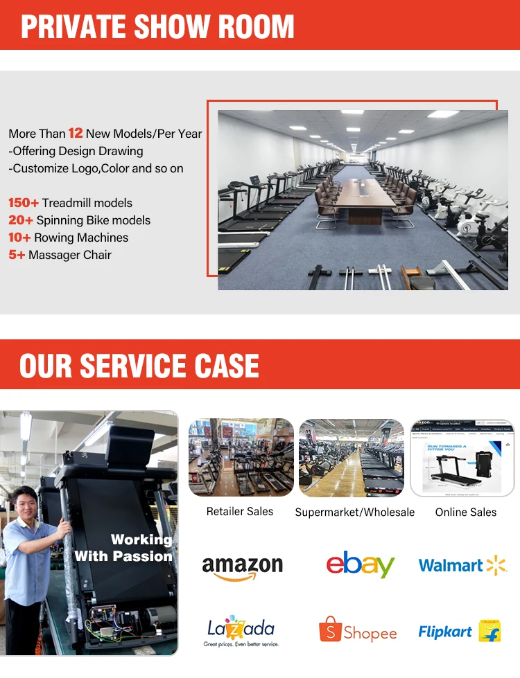High-end Factory Wholesale Running Machine Foldable Electric Exercise Commercial Treadmill With 20% Automatic Incline
