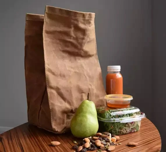 OEM Customize Cheap Best Eco Friendly Reusable Wax Bag Insulated Bread Warmer Waxed Canvas Lunch Bag