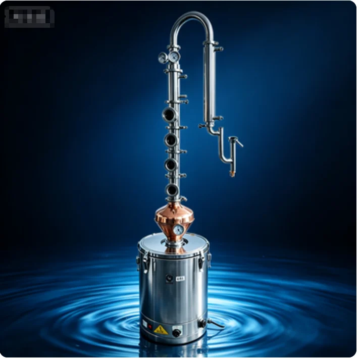TEBK Industrial Essential 50L Oil Distillation Equipment Copper Rum Whisky Vodka Brandy Distiller Distillation Alcohol Distiller