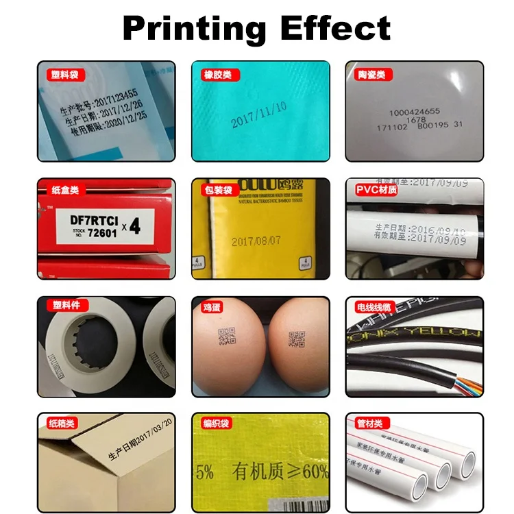 Data Qr Code Laser Marking Machine Time logo Label Picture Inkjet Batch Coding Machine Automatic Inkjet Printer