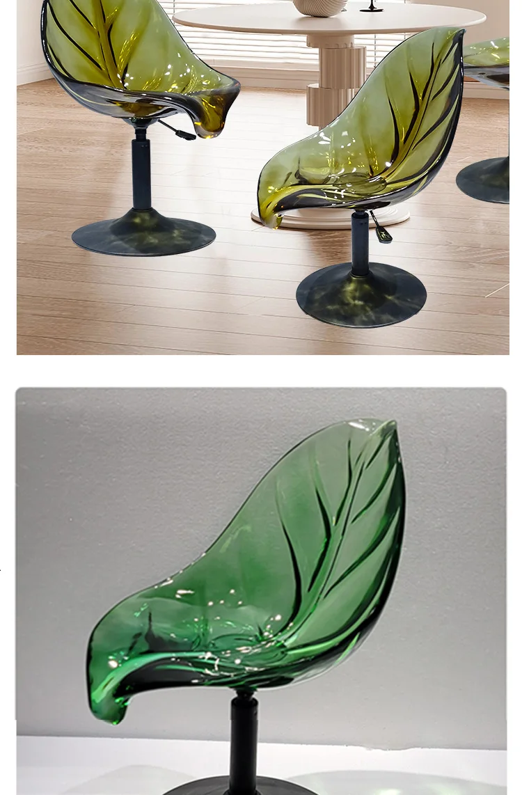 Modern Luxury Transparent Resin Lift Chair Designer's Restaurant Bar