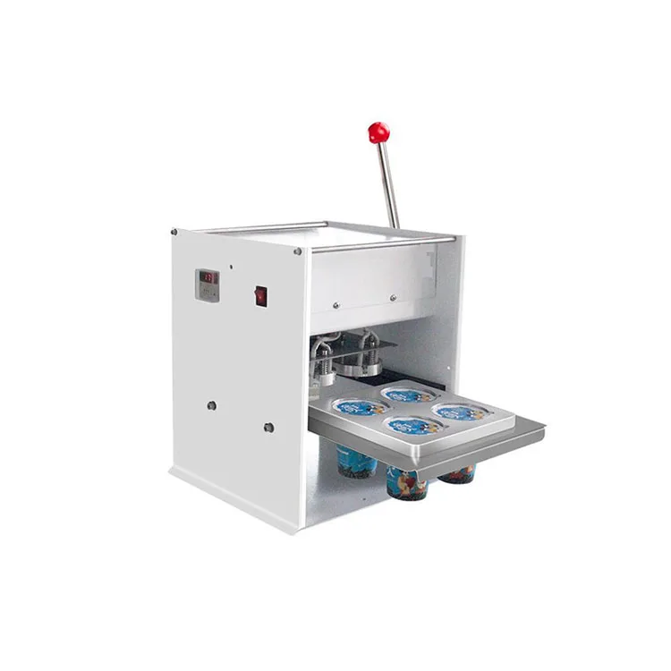 Manual Easy Operate Die Cut Aluminum Foil Lid Cup Sealing Machine