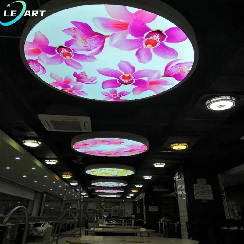 Eco-friendly Material Pvc Stretch Ceiling Flower Designs Pictures for Hall  Roof Decoration Ceiling