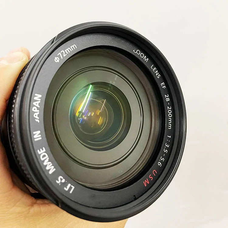 Original Used Lens for Canon Camera  EF28-200mm F3.5-5.6 USM Zoom Lens AF Focus Photography Studio Lenses Low Price FF Lens