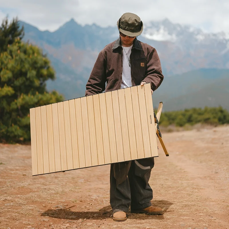 Naturehike Aluminiumslegering Egg Roll Bord Bærbar Utendørs Camping Piknik Sammenleggbar Bord