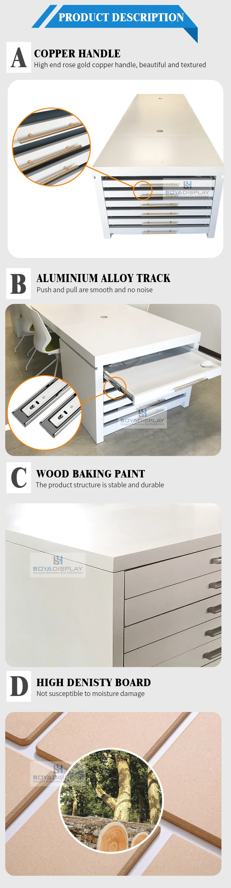 Custom Ceramic Tile Stone Granite Drawer Stand Timber Display ...
