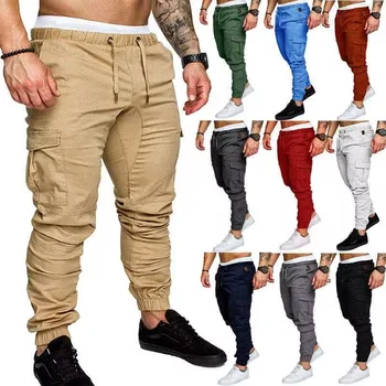 OEM Custom Split Hem Wholesale Baggy Streetwear 100% Cotton Twill Multi Utility Pockets Cargo Work Pants for Men