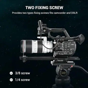 SmallRig Camera Tripod Mounting Baseplate W/15mm Rod Clamp Rail Block for Tripod/Shoulder Support System - 1798 detail image