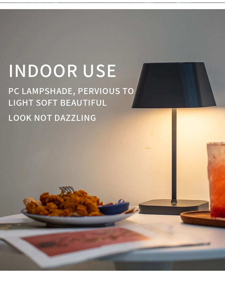 European New Style Cordless Touch Switch Rechargeable LED Table