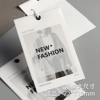 Luxury Brand Recycled String Hang Tag for Garments Jewelry Bags Shoes Embossed Foil Printed Labels with Plastic Material