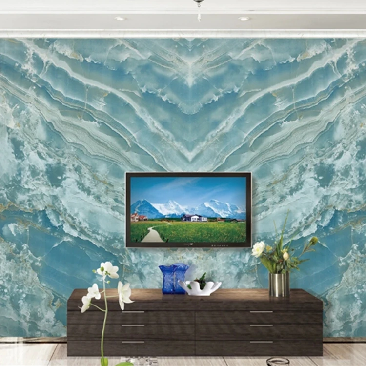 Open Book High Glossy Double UV PVC Wall Board Interior Marble Alternative