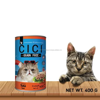CICI Wet Food 400g Grain Free Cat Food Enriched Vitamin and Omega 3&6 from Fresh Fish Tuna Makerel Seafood Pet Food