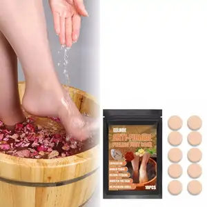 Costom Ginger Anti-Fungal Peeling Foot Soak Effervescent Tablets Foot Care Nail Repair Promote Metabolism Foot Pain Treatment