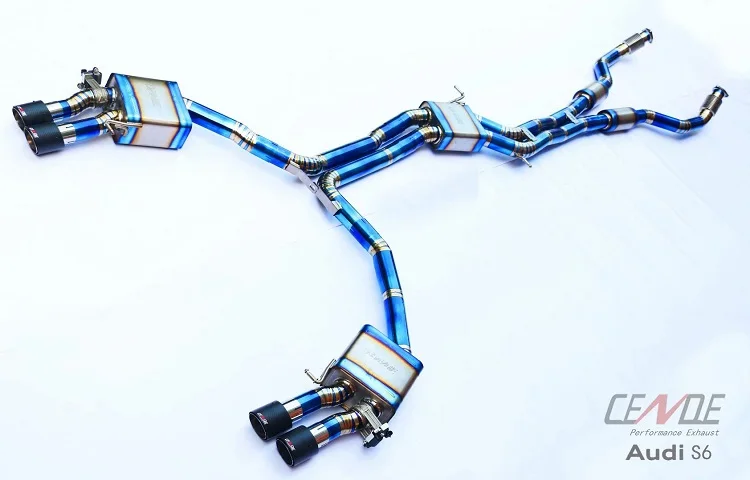 Hot Racing car Catback muffler tips Exhaust System  a4 B9 For Audi a4 b8