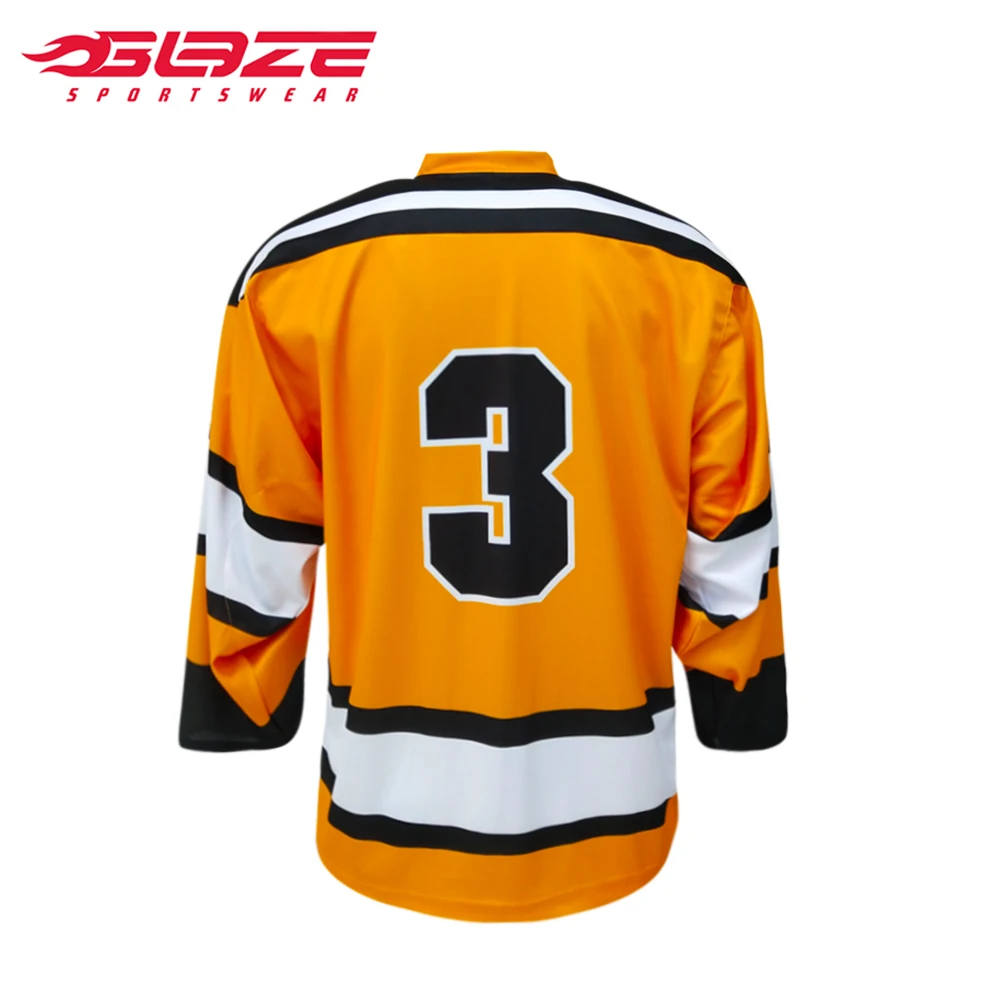 Негабаритная Международная сублимированная командная желтая смешная хоккейная Майка