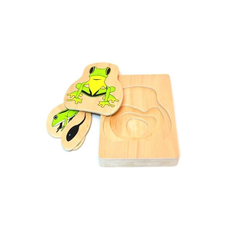 Детский сад Монтессори Развивающие деревянные пять слоев головоломки детские