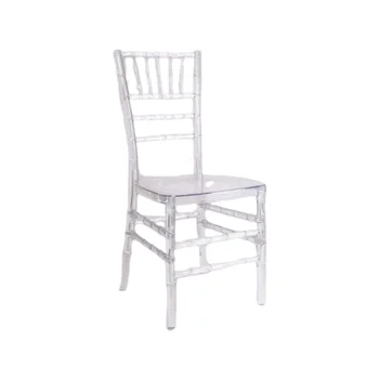 Factory Price Pc Resin Tiffany Transparent Chair Plastic Chairs for Wedding White Stackable Banquet Hotel