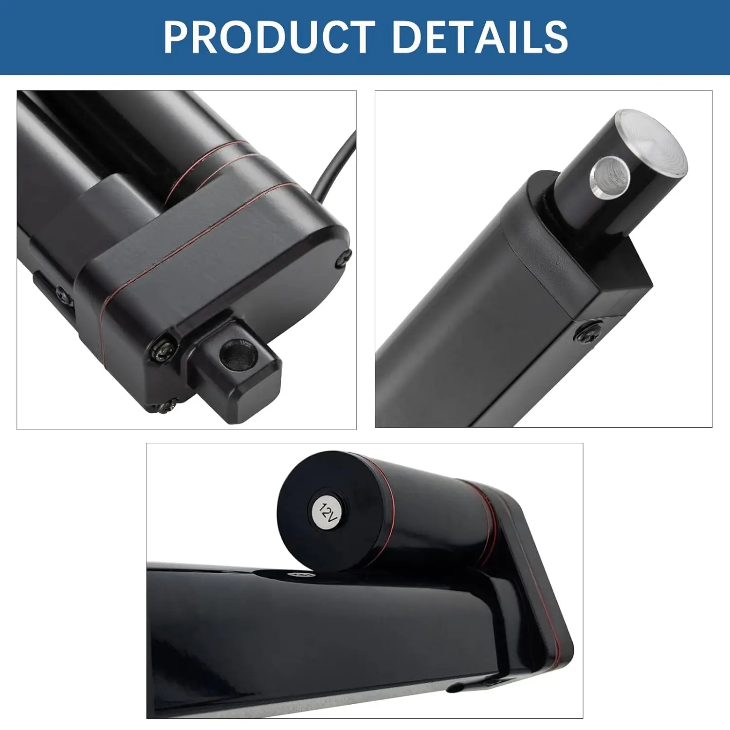 JQDML 24V 6 Inch Stroke Linear Actuator Heavy Duty 660lbs 3000n Ip65 Waterproof Speed 0 2 Sec Linear Electric Actuator With Mounting Bracket - View #3