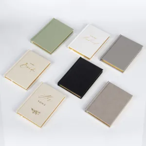 Accept Personalized 5.5 X 3.9 Inch Vow Book Journal Customized Guestbook Hardcover Organizer Dairy Journal Wedding Notebooks
