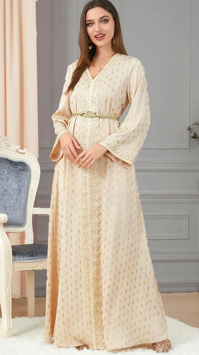 Middle East Kaftan Marocain Dubai Arab Morocco Caftan Gilding Women