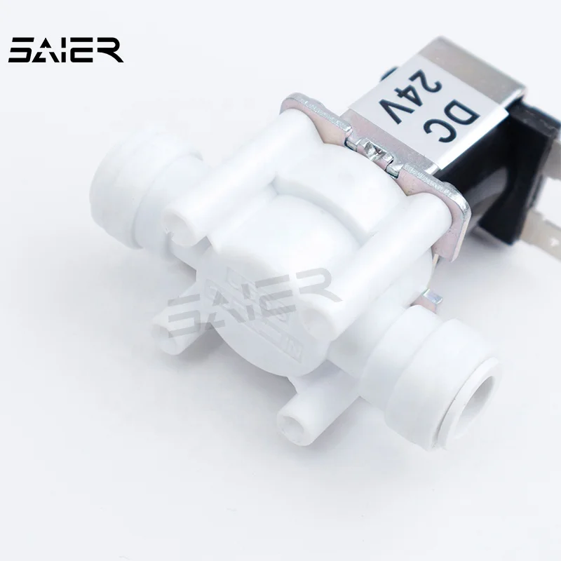 For RO Water System 1/4" 3/8" Quick Connection Plastic Water Valves 12V 24V Water Solenoid Valve Normally Closed Solenoid Valve