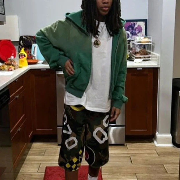 Heavyweight 100% Cotton French Terry Thick Vintage Distressed Sun Faded Boxy Fit Zip up Rhinestone Green Acid Wash Hoodie gallery 2