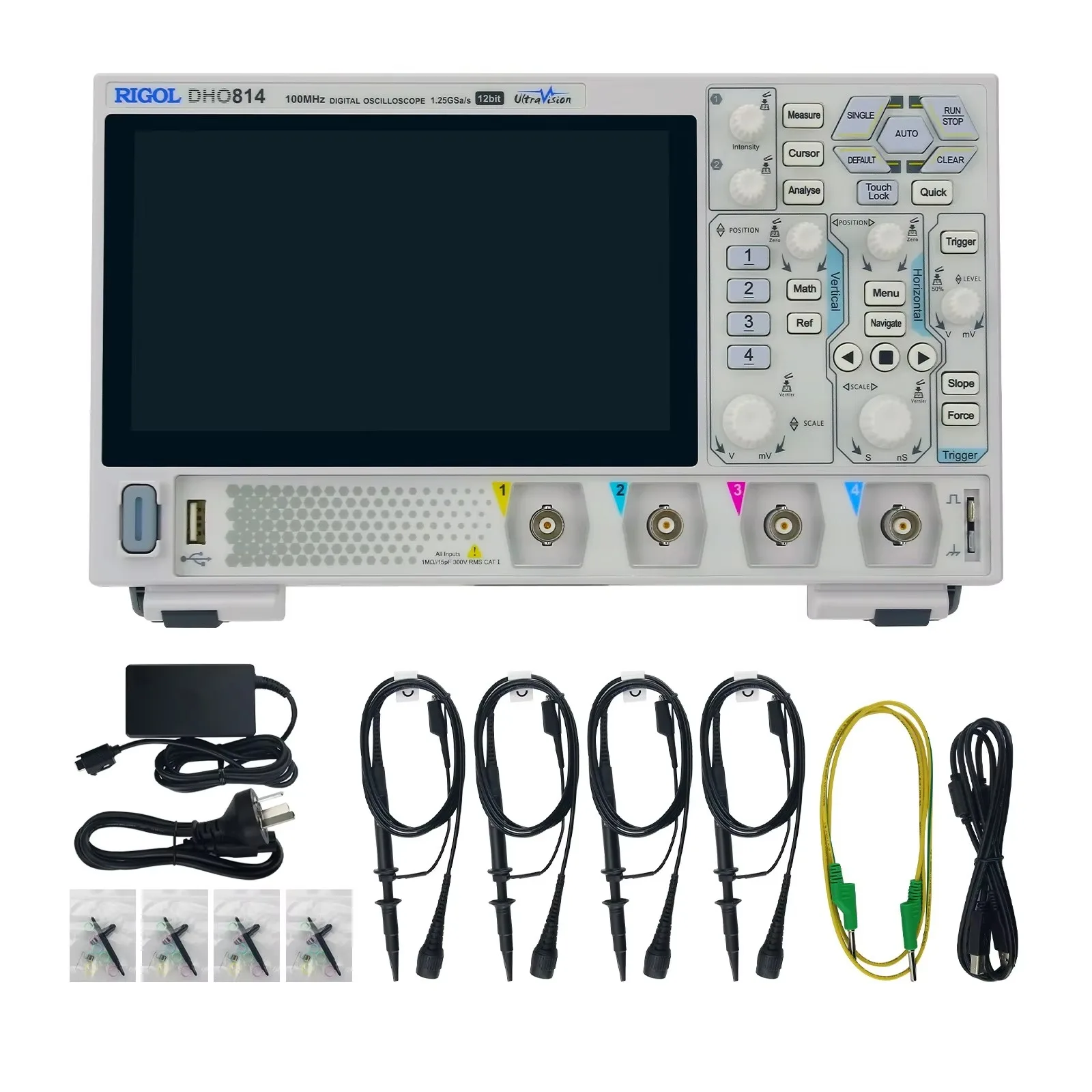 RIGOL DHO814 100MHz 4チャンネル 12ビット ポータブル高解像度 