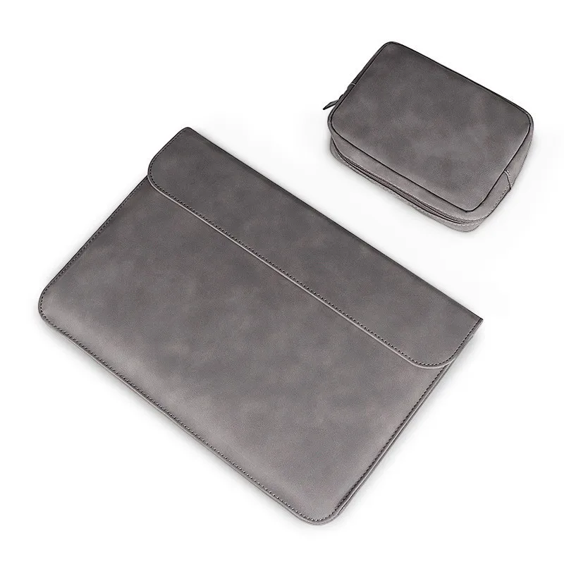 Cartera multipropósito de cuero funda para tableta y laptop bolsa hecha a mano funda de laptop de cuero PU Laudtec  