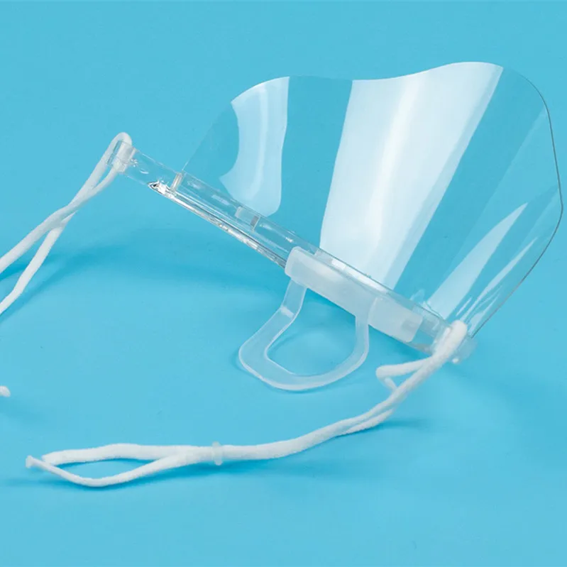 Clear Splash Guard Mask for Restaurants Plastic Face Cover, Blocks ...
