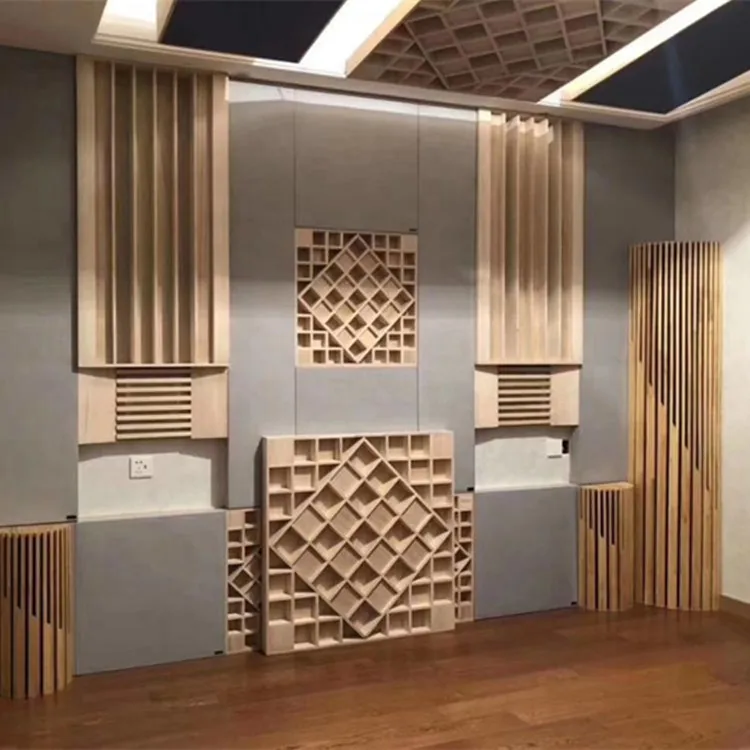 Home Theater Sound Diffusers Ceiling Acoustic Panel Audio Room Wooden Acoustical Diffuser Panel Sound Diffuser Panel for Studio