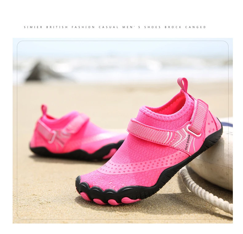 Children Anti Slip 5 Fingers Wading Shoes Beach Aqua Shoes Quick Dry Barefoot Upstream Surfing Slippers Hiking Water Shoes Kids