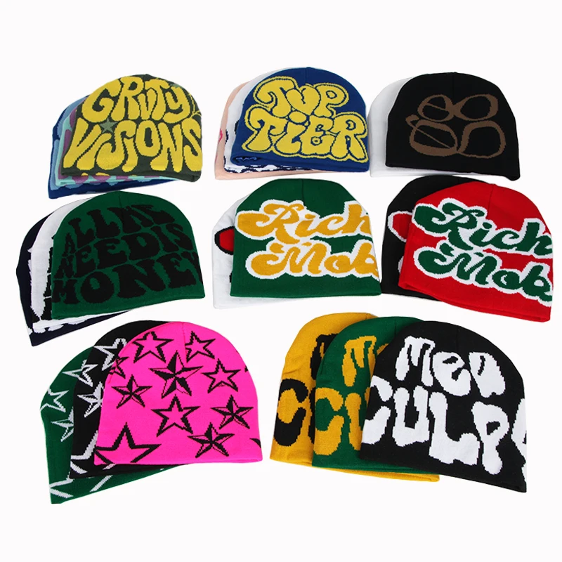 Alibaba.com: OEM/ODM Y2K Logo Beanie Hat, Unisex Knit Bonnet
