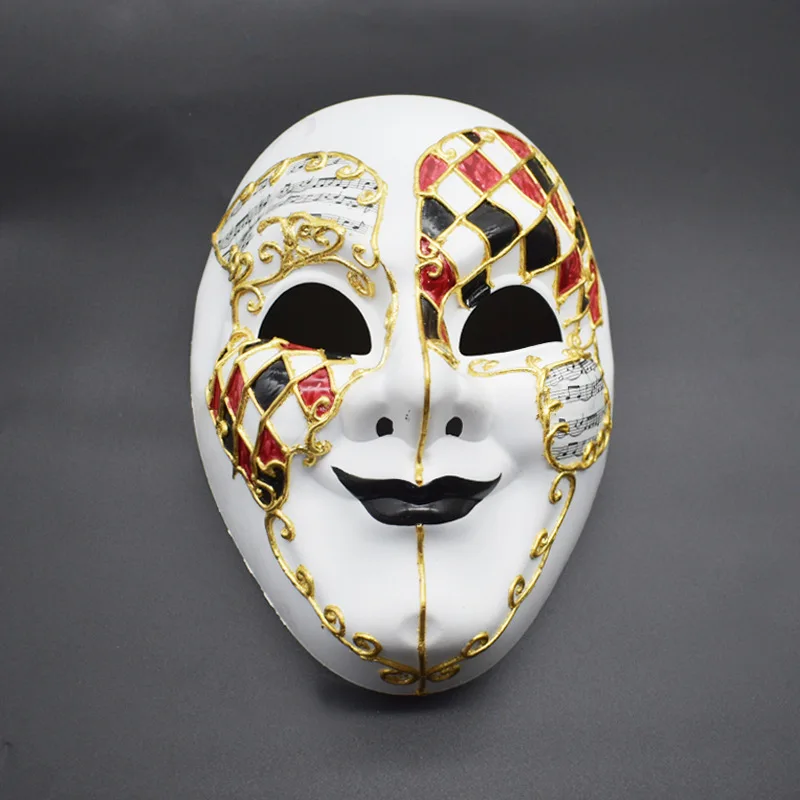 Vollgesichtsmaske Aus Kunststoff – Luxuriöses Gold-Finish, 15,9x19,7 Cm, Für Maskenbälle & Motto-Partys