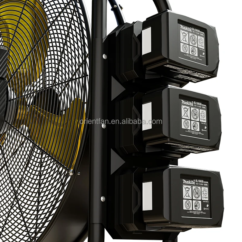 Rechargeable Industrial Drum Fan, AC 100V~240V, Battery - detail 14