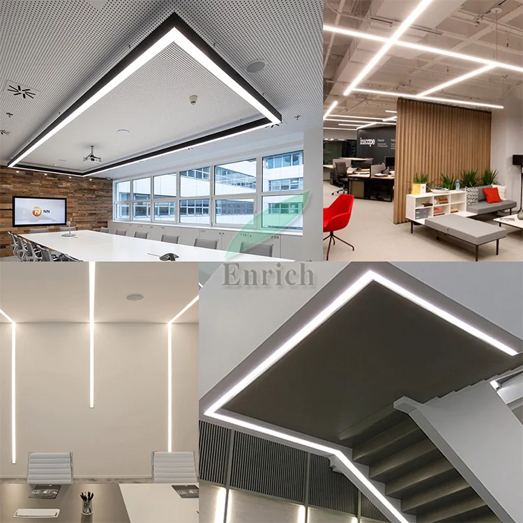 Led Linear Decor Modern LED Linear Pendant Lights Indoor Lighting Home Room Corridor ...